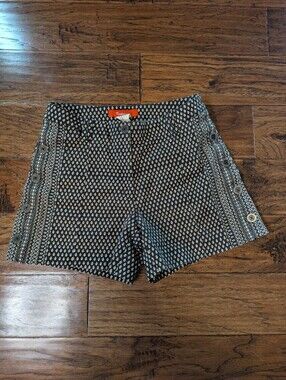 Anthropologie Cartonnier Geometric Side Buttons Shorts Size 6